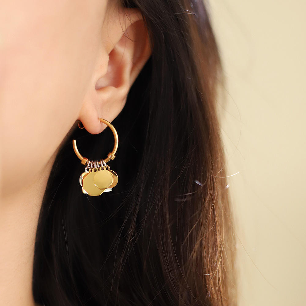 Noir Edge Hoops earings