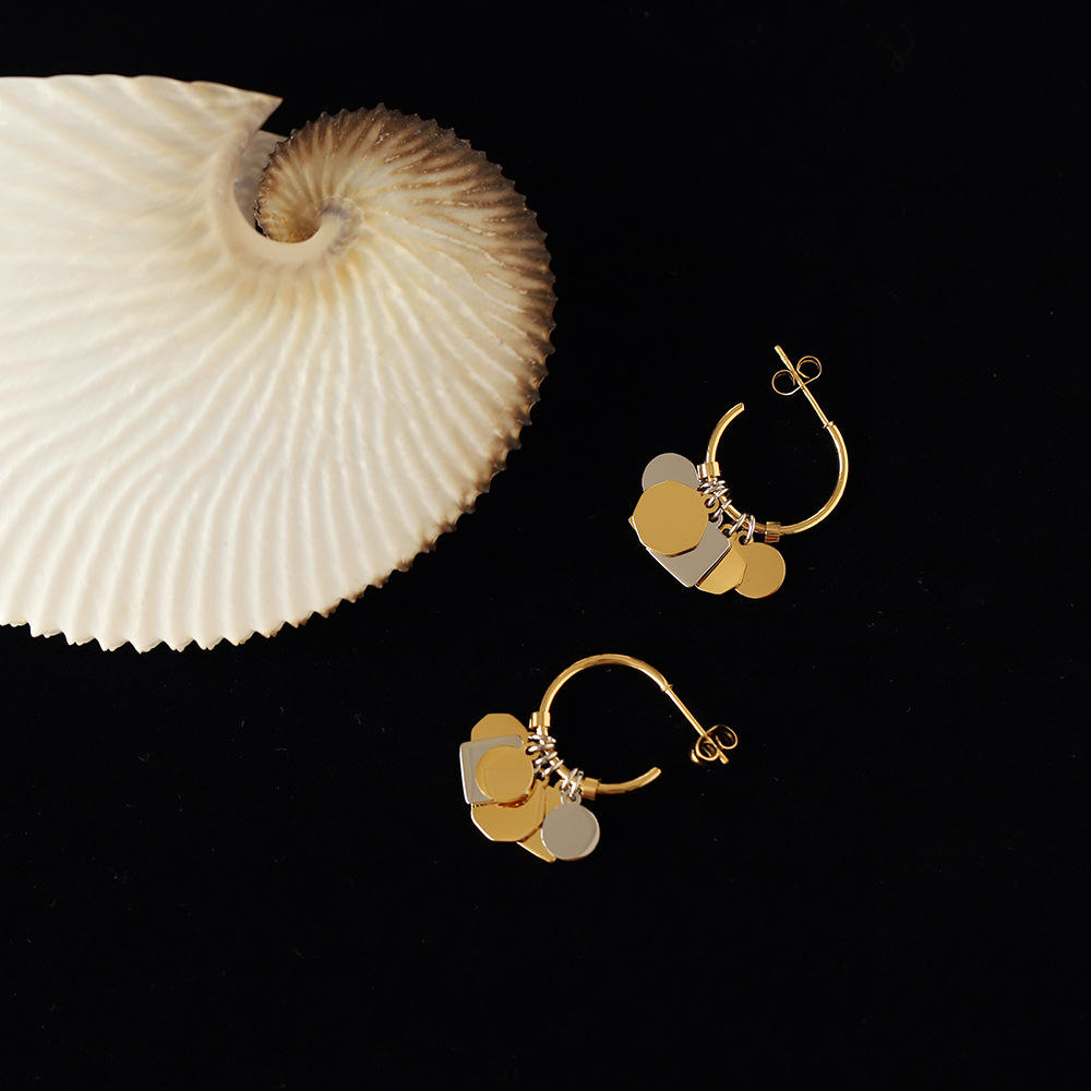 Noir Edge Hoops earings