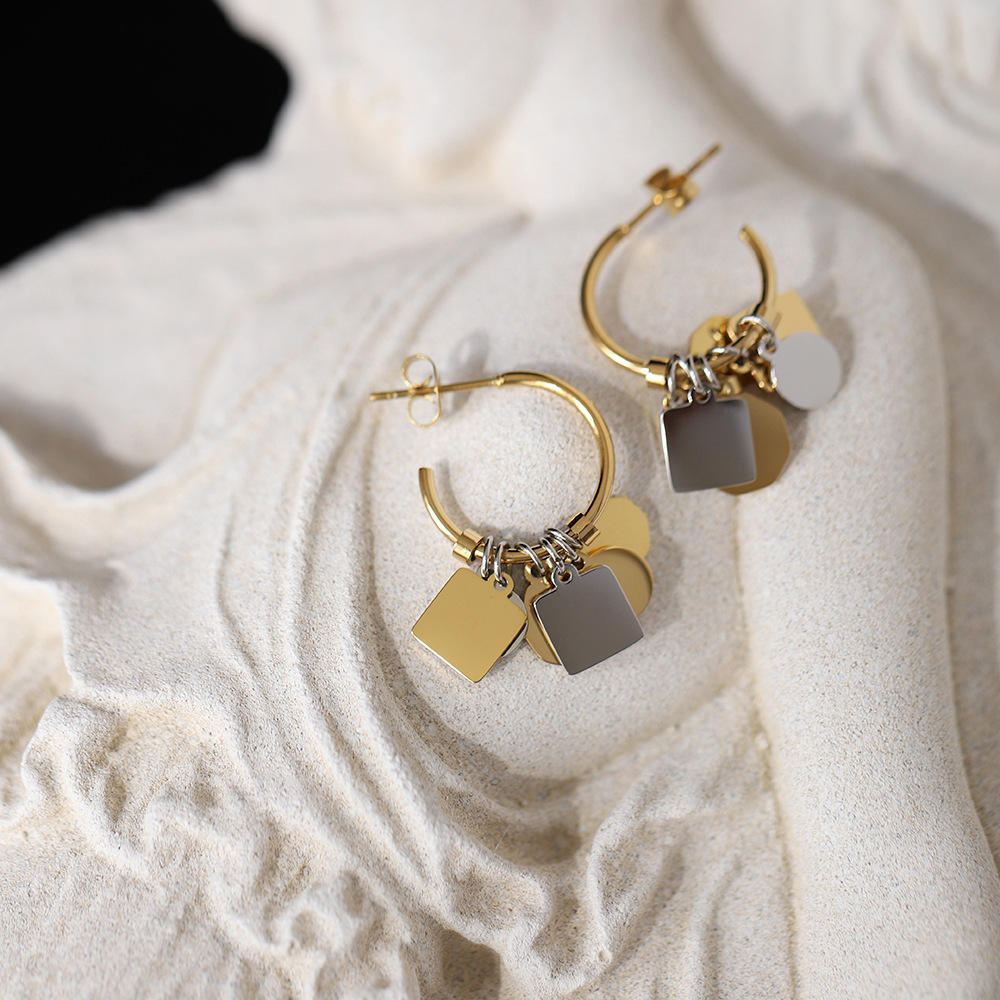 Noir Edge Hoops earings