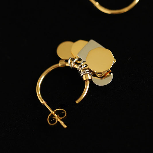 Noir Edge Hoops earings
