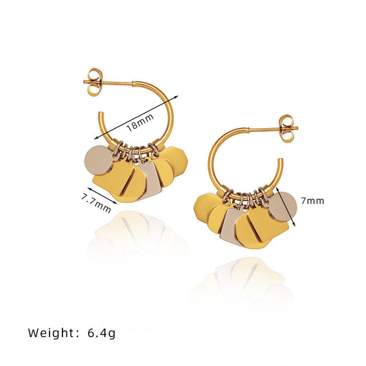 Noir Edge Hoops earings